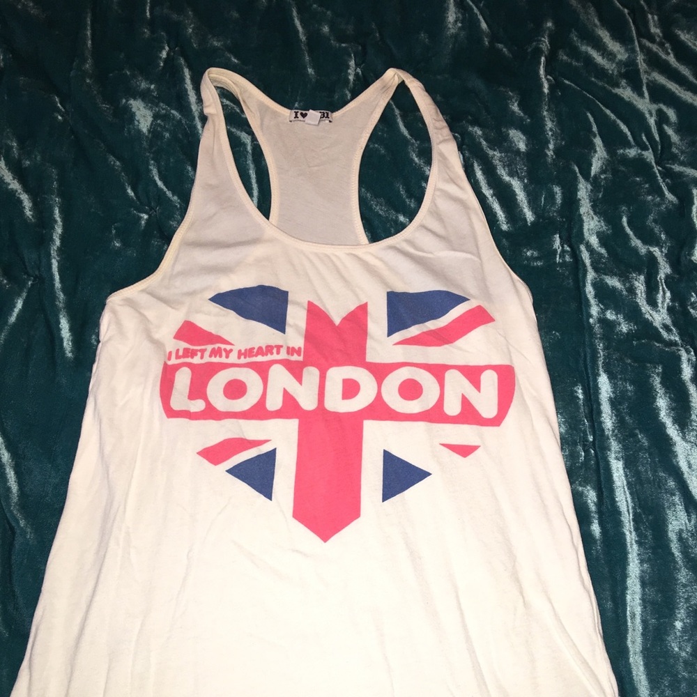 London racer back tank top